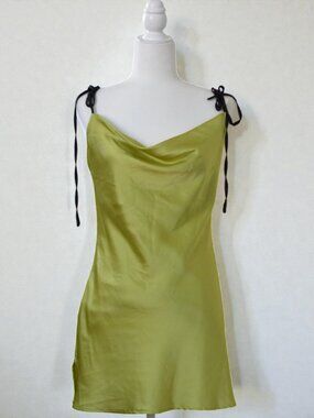 Apparis Mini Slip Dress - Green - XS